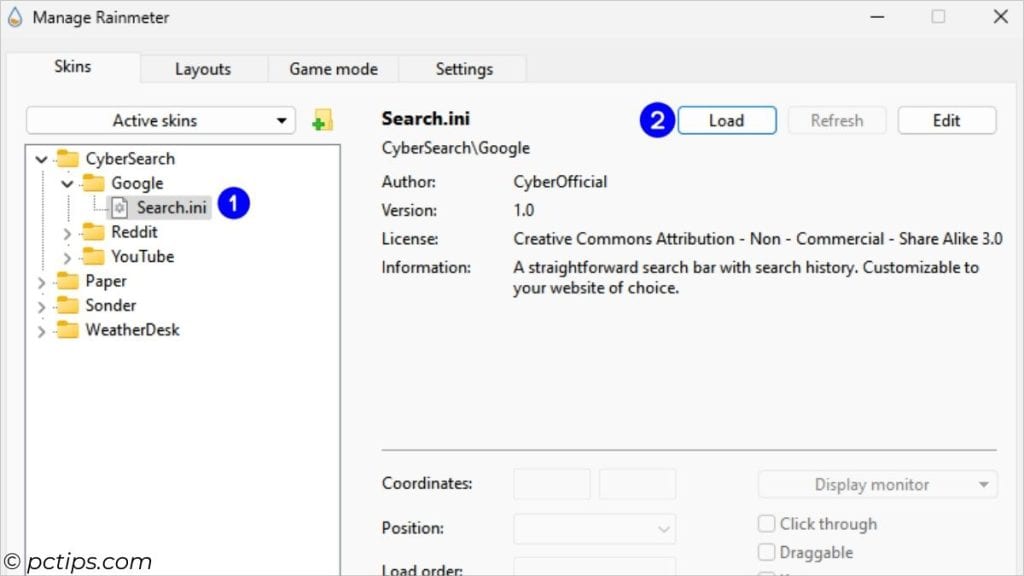 adding google search bar to desktop