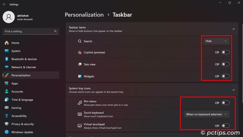 disable-taskbar-icons