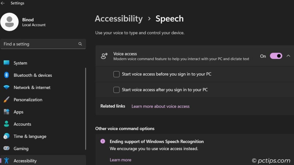 enable-voice-access