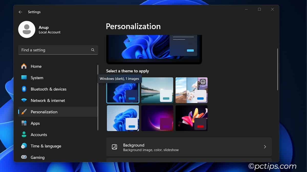 Enable-Dark-Theme