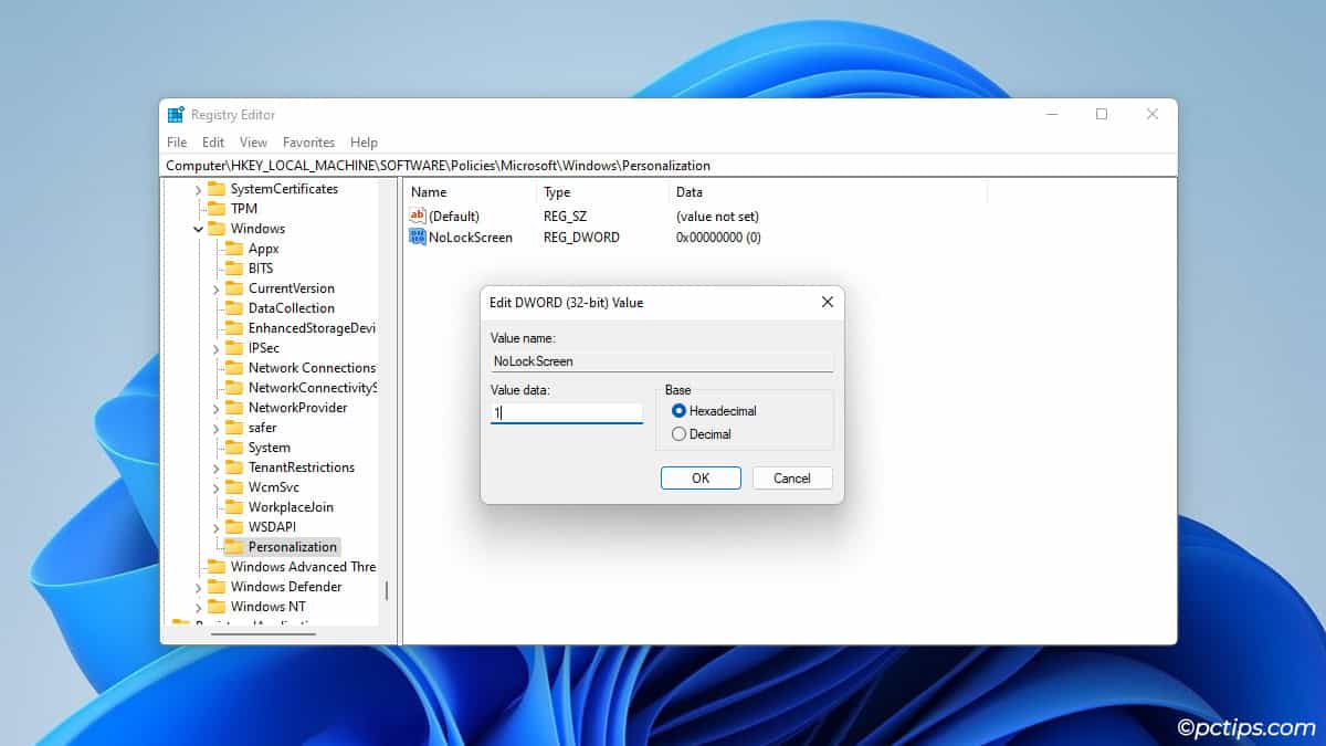 disable-windows-lock-screen-registry