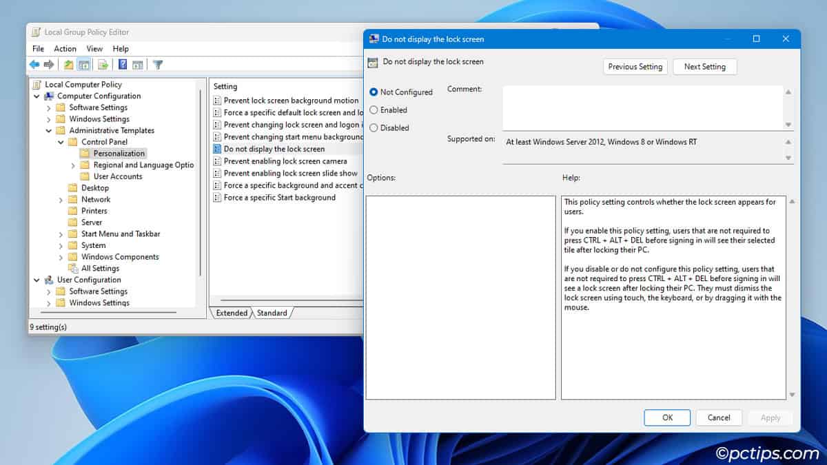 do-not-display-the-lock-screen-group-policy