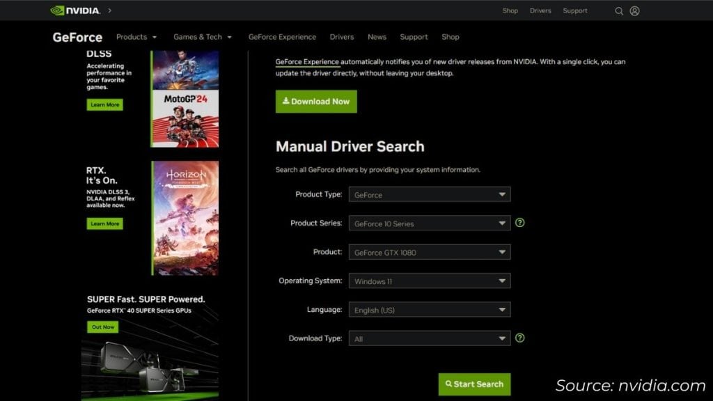 downloading latest driver for gtx 1080