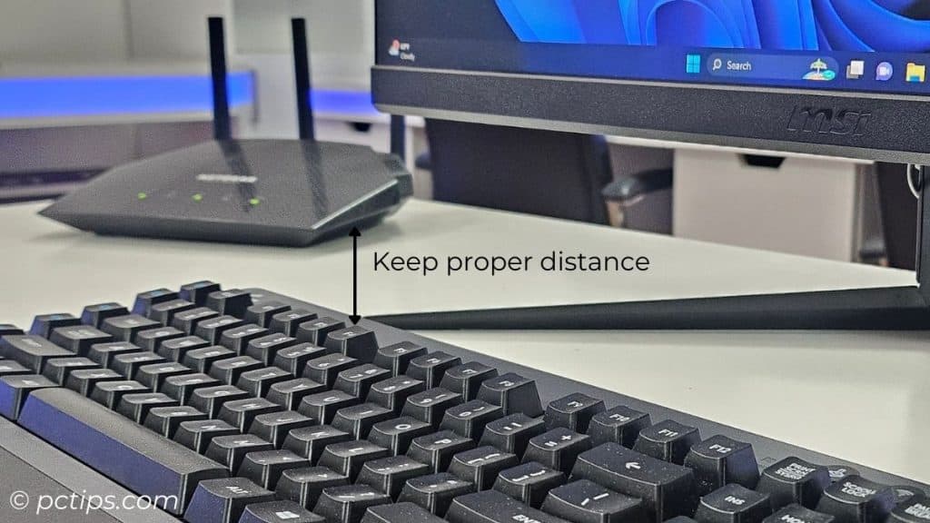 move router away from wireless keyboard