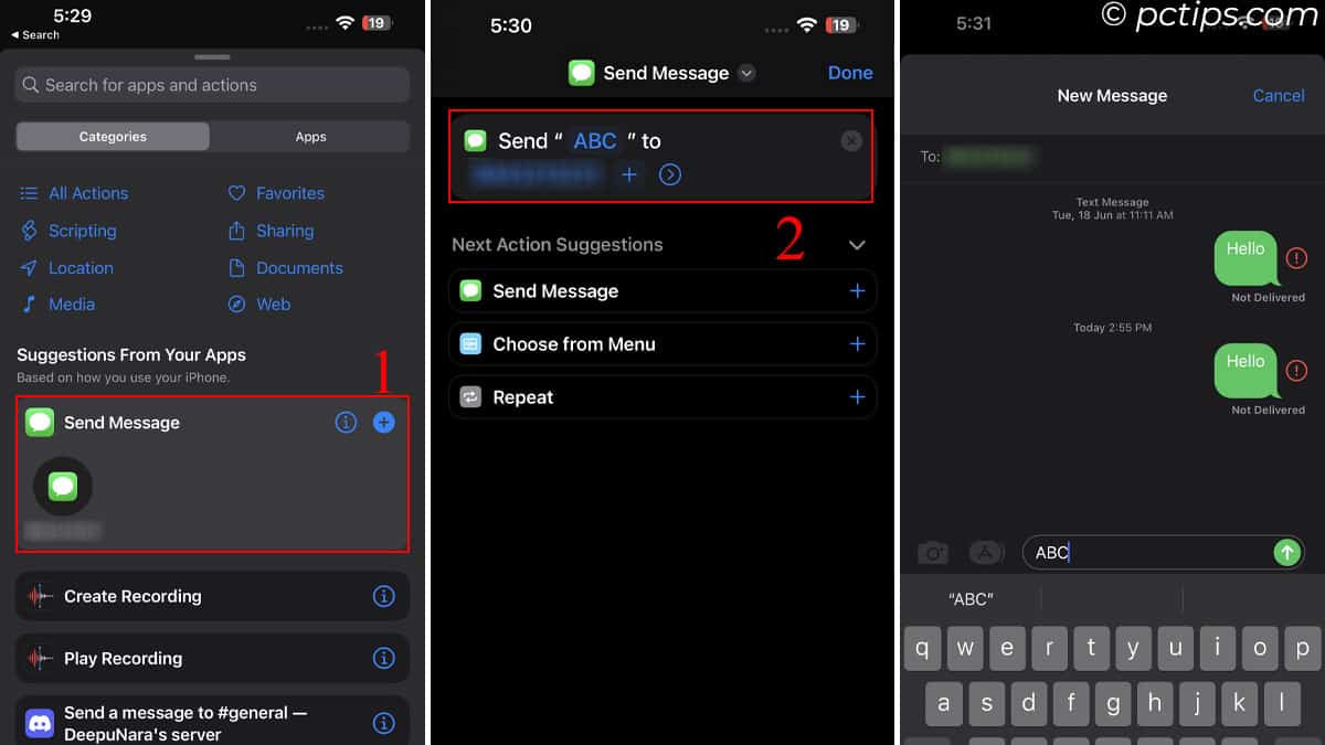 adding action to shortcut
