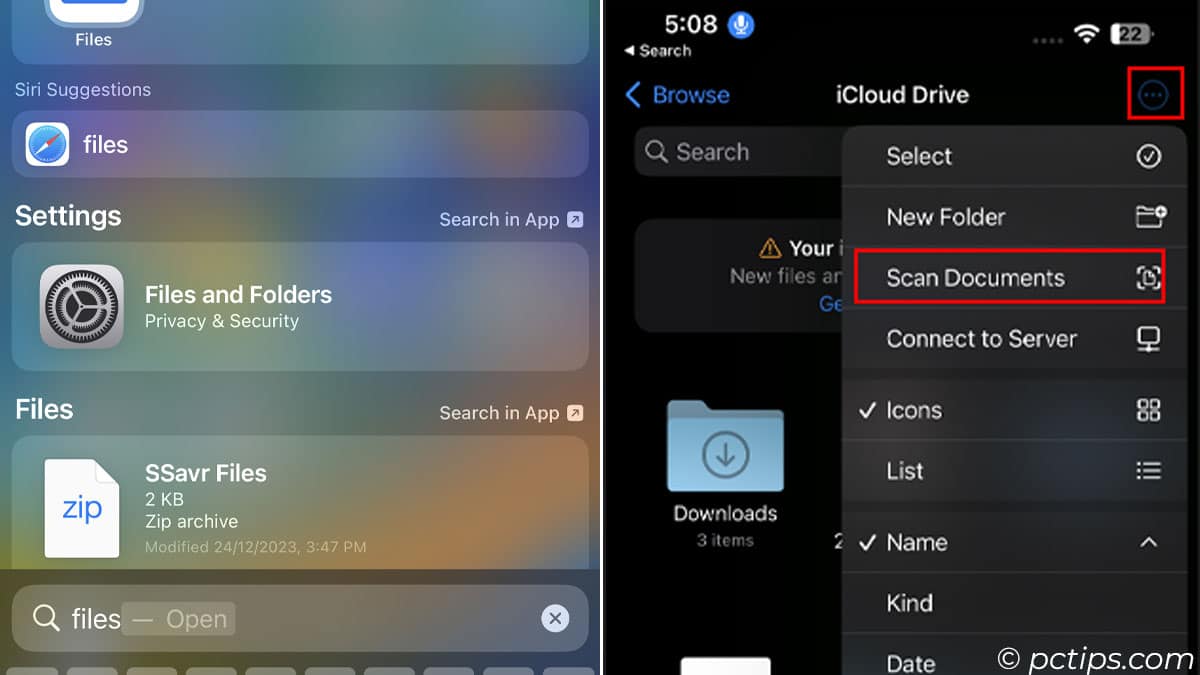 scanning docs in iphone