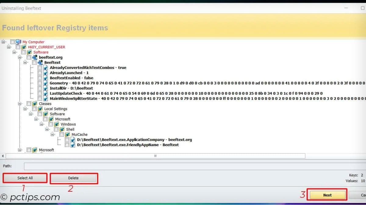 Delete-the-Leftover-Registry-Items