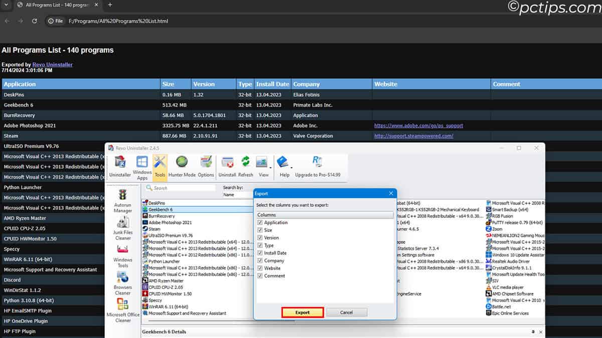 Export-the-List-of-Installed-Programs