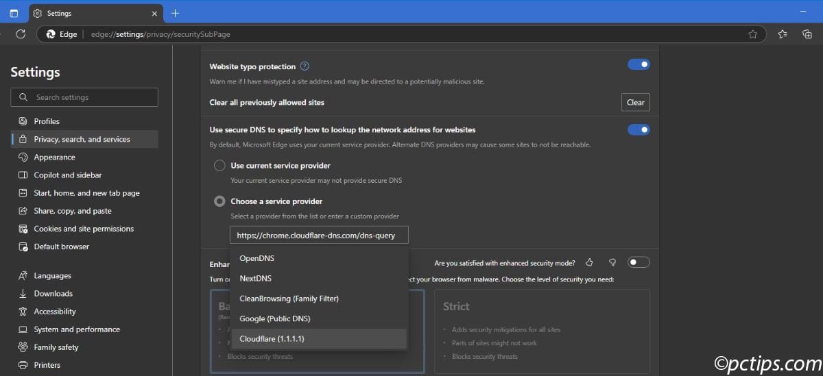 change dns
