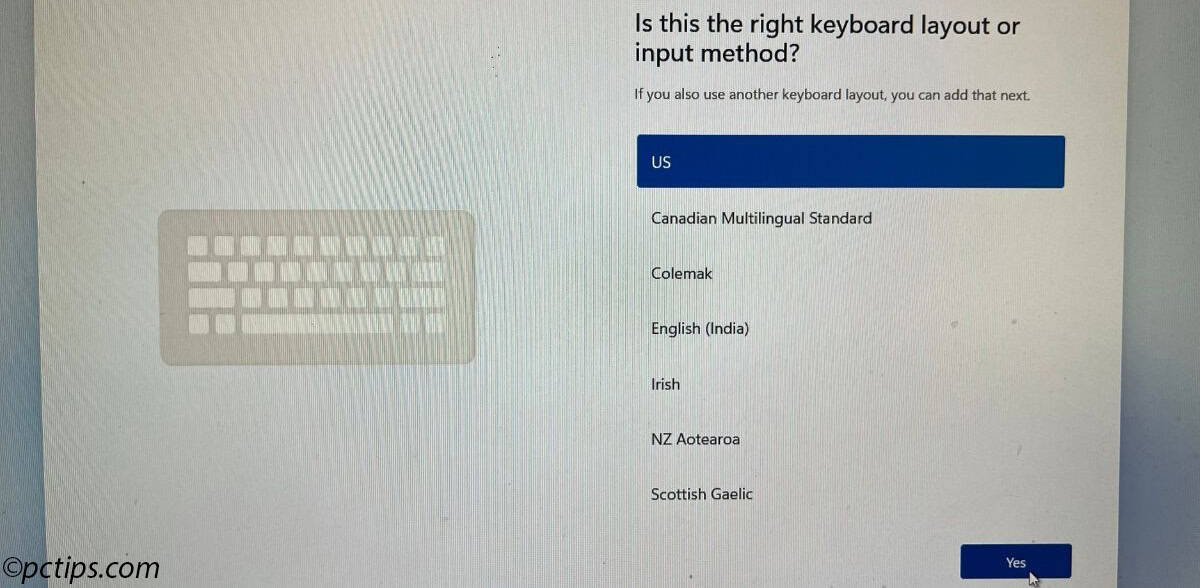 keyboard layout