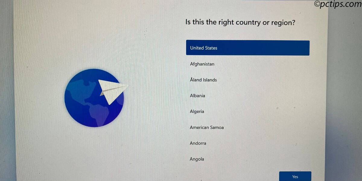 select region