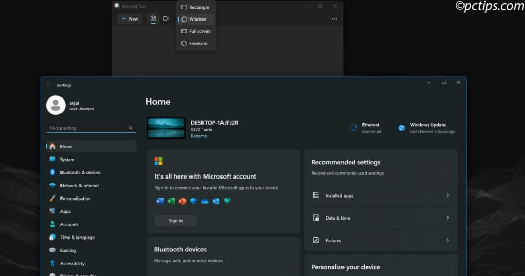 window mode