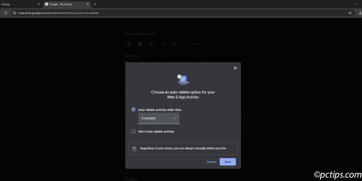auto delete activity