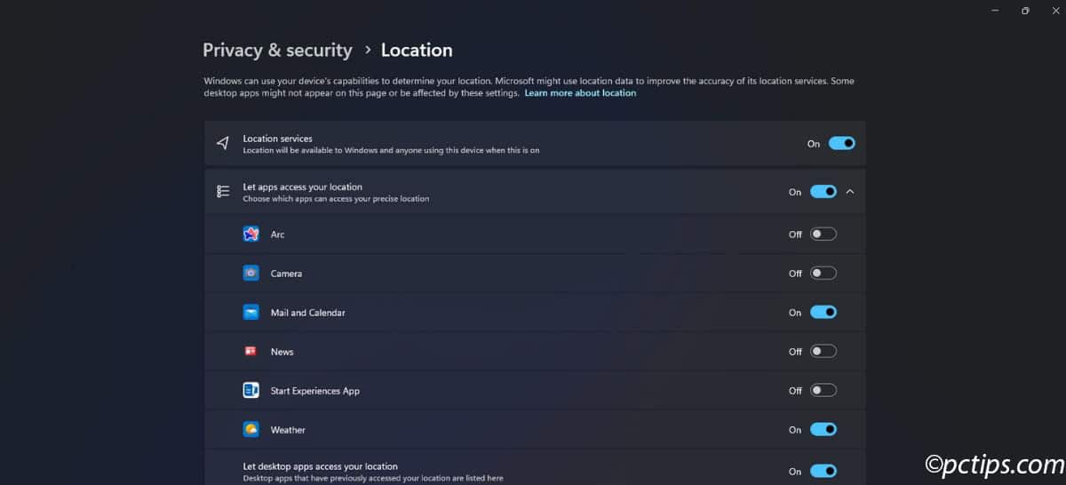 controlled location tracking