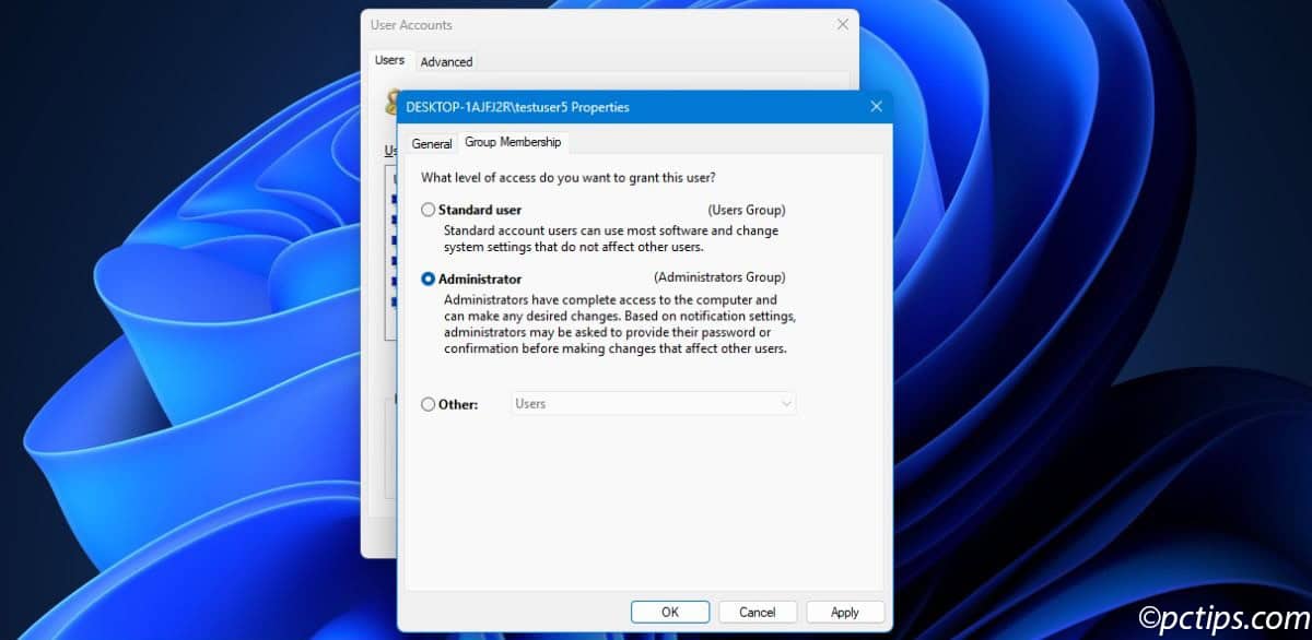 netplwiz administrator
