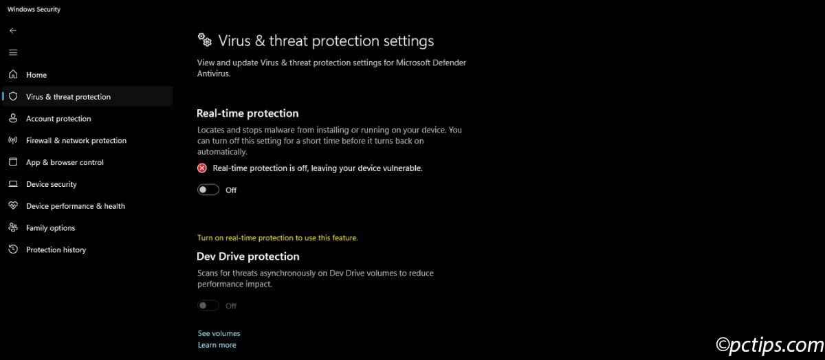 disable antivirus